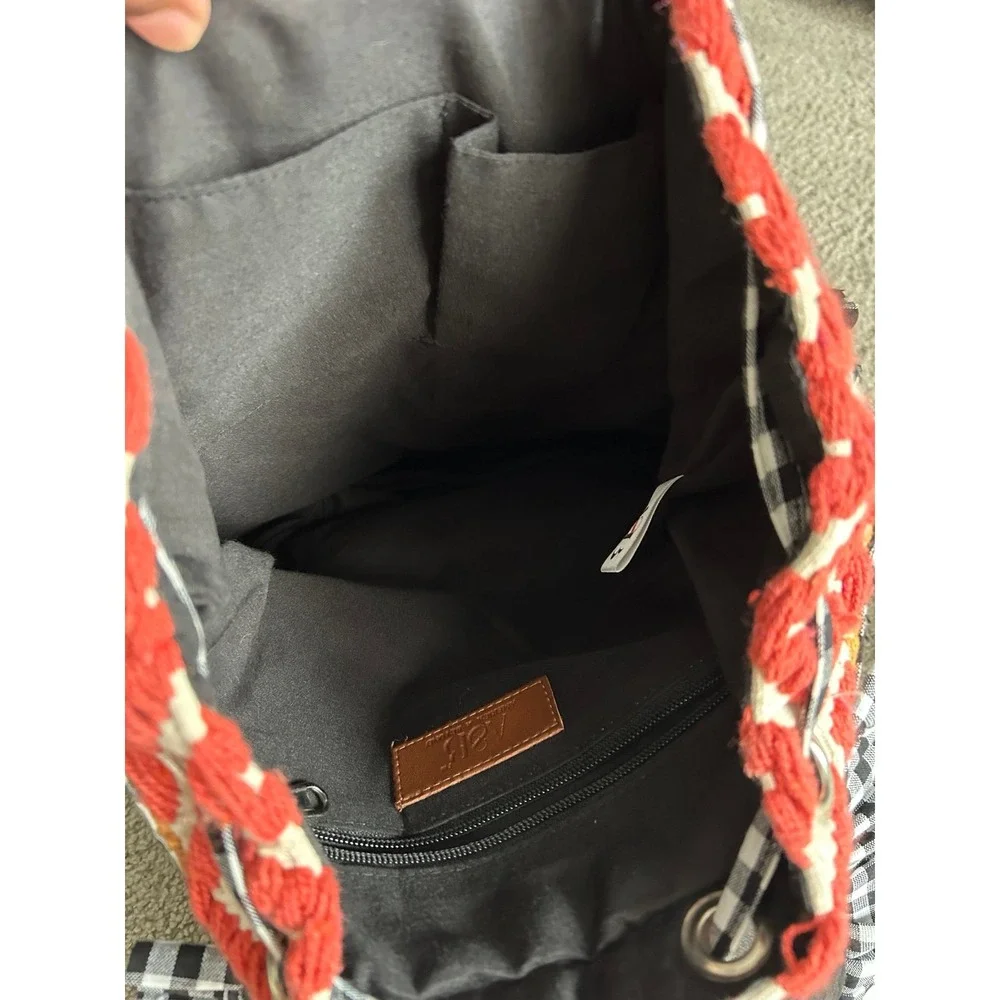 America & Beyond Boho Woven‎ Backpack